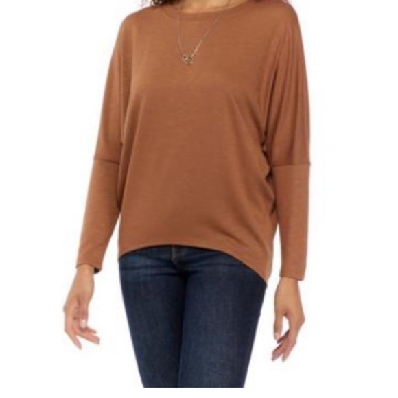 BCX Dolman Sleeve Pullover Knit Top size S BCX Necklace Top - Picture 4 of 8